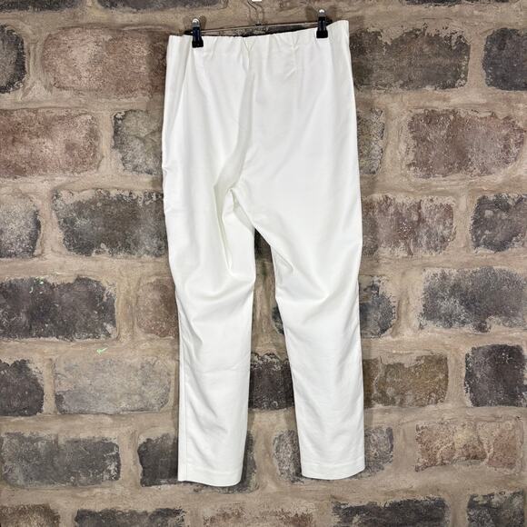 J. Jill Essential Cotton Stretch Pants White Woman's Size 10 - Picture 5 of 13